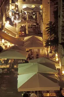 Night Time Prints: Night time usually means lots of restaurants spill out ino the streets of Old Town Dubrovnik