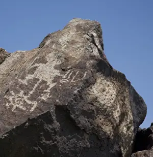 Albuquerque Prints: NM, New Mexico, Albuquerque, Petroglyph National Monument, Boca Negra Canyon, petroglyphs
