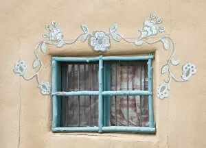 NM, New Mexico, Ranchos de Taos, Decorative Window