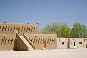 Images Dated 27th April 2007: NM, New Mexico, San Ildefonso Pueblo, adobe buildings in the North Plaza area