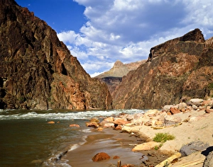 Bernie Friel Prints: Nobody, North America, USA, Arizona, Grand Canyon National Park, Looking Up River