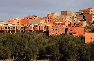 Images Dated 11th January 2007: North Africa, Africa, Morocco. Small village settlements dot the landscape of Morocco