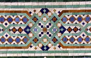Images Dated 9th January 2007: North Africa, Morocco, Casablanca. Hassan II Mosque mosaic tile detail