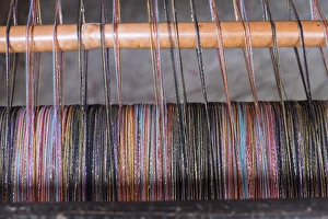 Images Dated 27th April 2015: North Africa, Morocco, Fes medina, weaving in the old souk