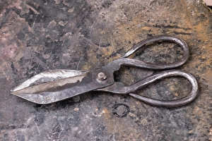 Images Dated 29th April 2015: North Africa, Morocco, Marrakech. metal works section of Jemna El Efna. Scissors