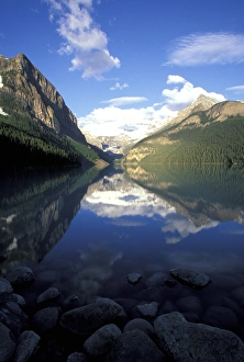 North America, Canada, Alberta, Banff NP, Victoria Glacier and Lake Louise
