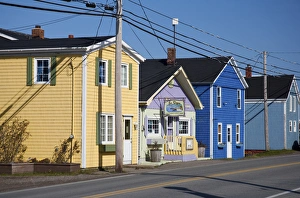 Images Dated 8th July 2009: North America, Canada, Nova Scotia, Cape Breton, Cabot Trail, Cheticamp streetscene