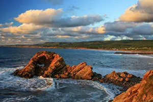 North America, Canada, Nova Scotia, Cape Breton, Cabot Trail, Margaree Harbour Coastline