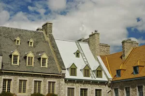 Images Dated 20th August 2007: North America, Canada, Quebec, Old Quebec City, Lower Town. Upper windows and roofs