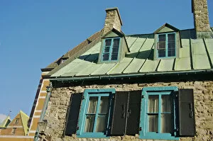 Images Dated 20th August 2007: North America, Canada, Quebec, Old Quebec City. A stone homes upper windows