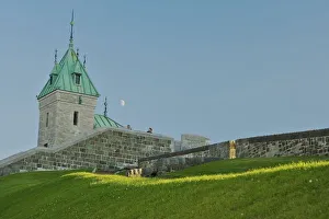Images Dated 21st August 2007: North America, Canada, Quebec, Old Quebec City. View from below looking up towards