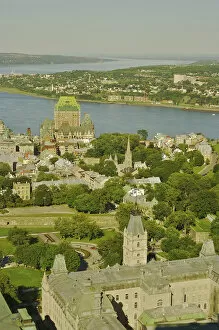 Images Dated 21st August 2007: North America, Canada, Quebec, Quebec City. View from above of the front of the Parliament Building
