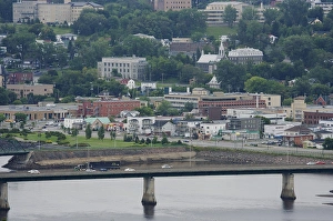 Images Dated 23rd August 2007: North America, Canada, Quebec, Saguenay, Ville de Saguenay, Chicoutimi. Dubuc Bridge