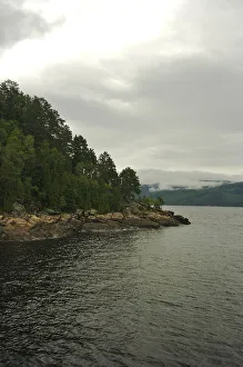 Images Dated 24th August 2007: North America, Canada, Quebec, Saguenay, Sainte-Rose-du-Nord. View of the rocky