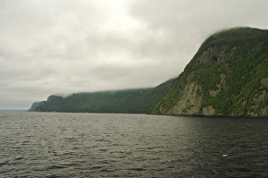 Images Dated 24th August 2007: North America, Canada, Quebec, Saguenay. View from the water of Saguenay Fjord cliffs