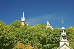 Images Dated 27th August 2007: North America, Canada, Quebec, Sainte-Anne-de-Beaupre. Some spires near the basilica