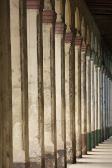 North America, Caribbean, Cuba, Havana, columns in arcade