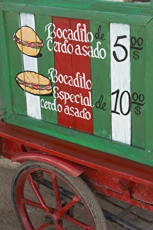 Cart Prints: North America, Caribbean, Cuba, Vinales, sandwich cart