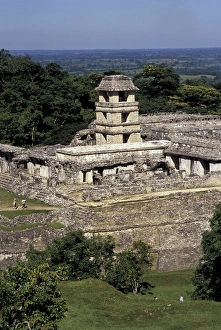 Images Dated 7th March 2005: North America, Mexico, Chiapas, Palenque the palace