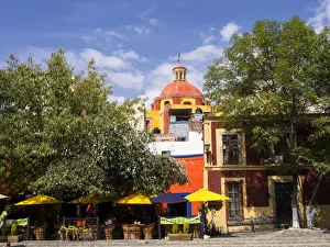 Historic District Prints: North America; Mexico; Ganajuanto; Basilica Coelgiata de Nuestra with its colorful