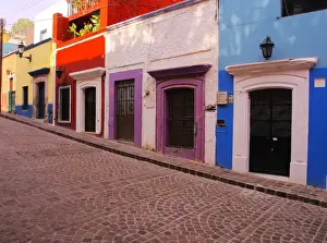 North America; Mexico; Guanajuato; Colorful Back Alley of Guanajuato Mexico