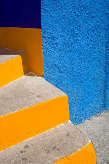 Images Dated 17th February 2006: North America, Mexico, Guanajuato. Very colorful stairs