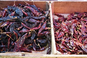 Images Dated 14th February 2006: North America, Mexico, Guanajuato state, San Miguel de Allende. A display of chilies