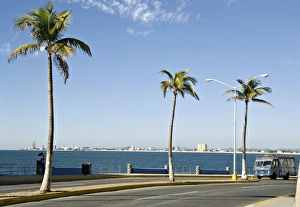 North America, Mexico, Mazatlan. Skyline looking north from Paseo Claussen