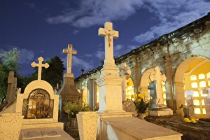North America, Mexico, Oaxaca Province, Oaxaca, Pantheon San Miguel Cemetery, crosses