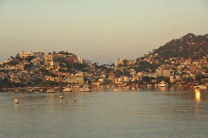 Guerrero Prints: North America, Mexico, State of Guerrero, Acapulco. Sunrise over Acapulco Bay