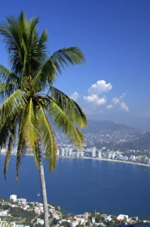 North America, Mexico, State of Guerrero, Acapulco. Overview of the Gold Zone & Acapulco