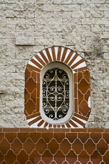 Images Dated 17th February 2007: North America, Mexico, Yucatan, Merida. Tile work on the exterior of a brick building