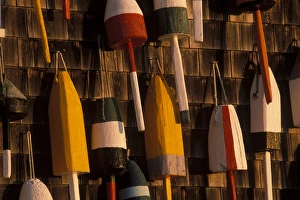 Bernard Prints: North America, U. S. A. Maine, Bernard, Lobster buoys