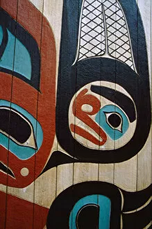 Images Dated 22nd March 2006: North America, United States, Alaska, Ketchikan, Saxman Totem Park. Tlingit Beaver Clan House