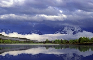 Images Dated 14th May 2008: North America, United States, Wyoming, Grand Teton. Reflection on lake