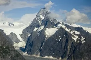 Images Dated 22nd July 2005: North America, USA, AK, Inside Passage. Glacier in Coastal Mountains seen from float
