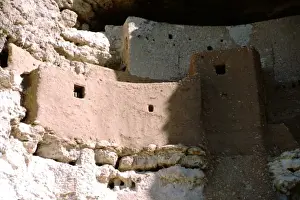 Sinagua Prints: North America, USA, Arizona. Montezuma Castle National Monument. Sinagua Indian cliff