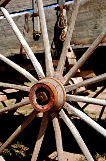 Wagon Prints: North America, USA, Arizona, Navajo Indian Reservaton, Ganado, Hubbell Trading Post