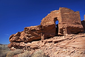 North America, USA, Arizona, Wupatki. Wukoki Pueblo in Wupatki National Monument