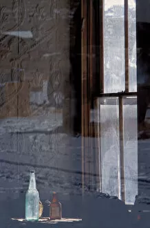Images Dated 21st February 2006: North America; USA; California; Bodie; Ghost Town Bodie Window Reflection