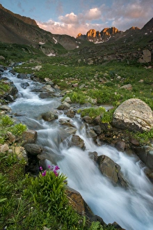 Waterfalls Prints: North America, USA, Colorado, American Basin
