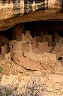 North America, USA, Colorado. Cliff dwellings in Mesa Verde