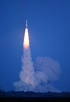 Images Dated 12th December 2006: North America, USA, Florida, Cape Canaveral. A rocket launch at the John F. Kennedy
