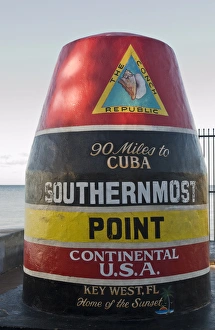 Images Dated 15th November 2007: North America, USA, Florida, Key West. Southernmost point in the continental US