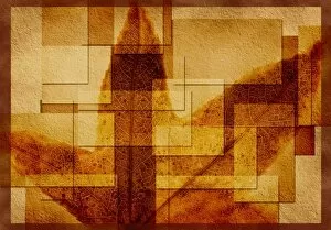 North America, USA, Florida, Orlando, digitally altered abstract of a golden toned