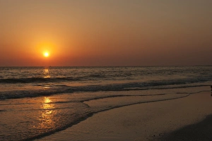 North America, USA, Florida, Sarasota, Crescent Beach, Siesta Key, colorful sunset