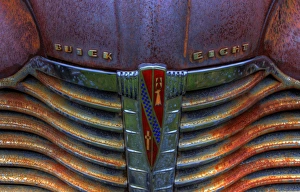 Images Dated 9th March 2012: North America, USA, Georgia; Grill of old rusted Buick at Old Car City