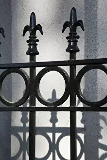 Images Dated 28th March 2007: North America, USA, Georgia, Savannah. Wrought iron railing with shadows