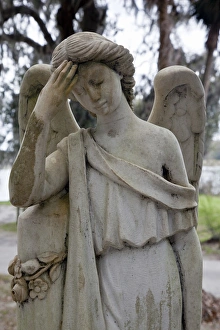Images Dated 22nd March 2010: North America, USA, Georgia, Savannah, Bonaventure Cemetery, Marble statue of angel