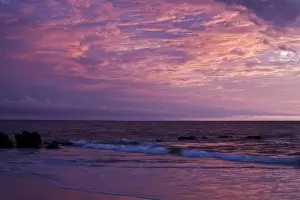 Tidal Prints: North America; USA; Georgia; Tybee Island; Early morning along the beach